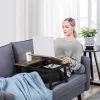 SONGMICS Állítható Laptop Asztal Rusztikus Barna Bambusz Lábakkal