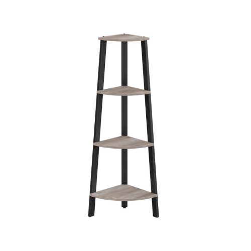 VASAGLE Industrial Sarok Polc Greige-Fekete 4-Szintes