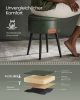 VASAGLE EKHO Tárolós Puff Mid-Century Modern Erdőzöld PU Bőr Ülőke Acél Lábakkal