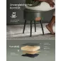   VASAGLE EKHO Tárolós Puff Mid-Century Modern Erdőzöld PU Bőr Ülőke Acél Lábakkal