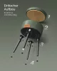VASAGLE EKHO Tárolós Puff Mid-Century Modern Erdőzöld PU Bőr Ülőke Acél Lábakkal
