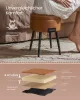 VASAGLE EKHO Tárolós Puff Mid-Century Modern Karamellbarna Műbőr Ülőke Acél Lábakkal