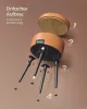 VASAGLE EKHO Tárolós Puff Mid-Century Modern Karamellbarna Műbőr Ülőke Acél Lábakkal