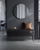 VASAGLE EKHO Tárolós Ülőpad Mid-Century Modern Műbőr Fekete