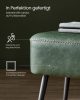 VASAGLE EKHO Műbőr Ülőpad Erdőzöld Acél Lábakkal Mid-Century Modern Stílusban