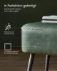 VASAGLE EKHO Műbőr Ülőpad Erdőzöld Acél Lábakkal Mid-Century Modern Stílusban