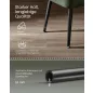   VASAGLE EKHO Műbőr Ülőpad Erdőzöld Acél Lábakkal Mid-Century Modern Stílusban