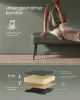 VASAGLE EKHO Műbőr Ülőpad Erdőzöld Acél Lábakkal Mid-Century Modern Stílusban