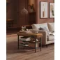   VASAGLE EKHO LSB054K01 cipős pad műbőr varrással karamell 80 x 30 x 50 cm 135 kg teherbírás