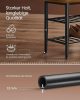 VASAGLE EKHO Karamell Barna Cipőspad Műbőr Ülőfelülettel Mid-Century Modern Stílusban
