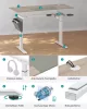 SONGMICS Állítható Magasságú Elektromos Íróasztal Memória Funkcióval Fehér-Bézs