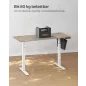   SONGMICS elektromosan állítható magasságú íróasztal 140 x 60 x (72-120) cm fehér-bézs