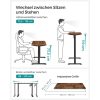 SONGMICS Állítható Magasságú Elektromos Íróasztal Vintage Barna/Fekete