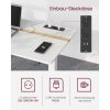 VASAGLE Smart Elektromos Állítható Magasságú Íróasztal Beépített Konnektorral Fehér