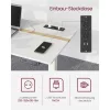 VASAGLE Smart Elektromos Állítható Magasságú Íróasztal Beépített Konnektorral Fehér