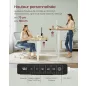   VASAGLE Elektromos Állítható Magasságú Íróasztal Természetes Tölgy-Fehér 160 cm Fiókkal