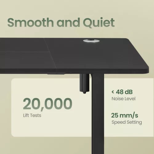 SONGMICS elektromos magasságállítható íróasztal 160,1 x 70,1 cm 4 memóriapozícióval fekete