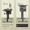 SONGMICS elektromos magasságállítható íróasztal 160,1 x 70,1 cm 4 memóriapozícióval fekete