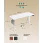   SONGMICS LSD138W01 elektromosan állítható magasságú íróasztal 180 x 80 cm memóriafunkcióval felhőfehér