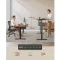   SONGMICS elektromosan állítható magasságú íróasztal 180 x 80 cm vintage barna memóriafunkcióval