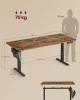SONGMICS elektromosan állítható magasságú íróasztal 180 x 80 cm vintage barna memóriafunkcióval