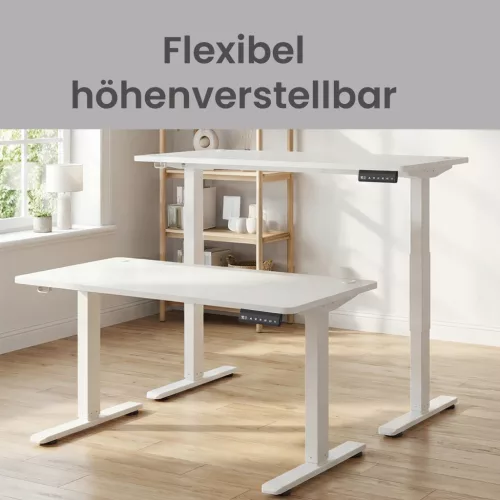 SONGMICS elektromosan állítható magasságú íróasztal 180 x 80 cm felhőfehér 4 memóriafunkcióval