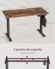 VASAGLE LSD172X01 elektromos magasságállítható íróasztal forgácslap acél Oxford szövet vintage barna 120 cm