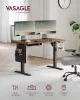 VASAGLE LSD172X01 elektromos magasságállítható íróasztal forgácslap acél Oxford szövet vintage barna 120 cm