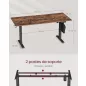   VASAGLE LSD176X01 elektromosan állítható magasságú íróasztal forgácslap acél Oxford szövet vintage barna 160 cm