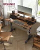 VASAGLE LSD182X01 elektromosan állítható magasságú íróasztal monitortartóval vintage barna 120 x 60 x 72-120 cm