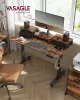 VASAGLE Smart Elektromos Állítható Magasságú Íróasztal Monitortartóval Vintage Barna