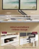 VASAGLE Smart Elektromos Állítható Magasságú Íróasztal Monitortartóval Felhőfehér