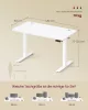 VASAGLE LSD312WZ03 elektromosan állítható magasságú álló asztal memóriafunkcióval 120 x 60 cm felhőfehér