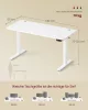VASAGLE LSD314WZ03 elektromosan állítható magasságú íróasztal felhőfehér 140 x 60 cm