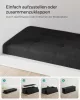 SONGMICS LSF077B01 Tárolós Ülőpad Fekete Műbőr Összecsukható