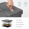 SONGMICS összecsukható tároló ülőpad 110 x 38 x 38 cm műlen sötétszürke