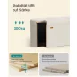SONGMICS LSF297LH01 tároló puff bársony krémfehér 110 L