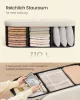 SONGMICS LSF297LH01 tároló puff bársony krémfehér 110 L