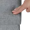 SONGMICS Összecsukható Tárolópad Világosszürke Len Ülőke