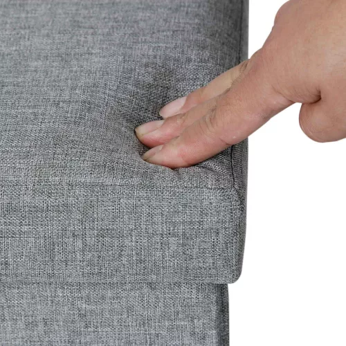 SONGMICS Összecsukható Tárolópad Világosszürke Len Ülőke