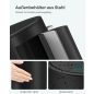SONGMICS Soft-Close Fürdőszobai Pedálos Szemetes 3L Fekete Acél