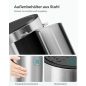 SONGMICS Prémium Fürdőszobai Szemetes 3L Soft Close Pedálos Ezüst-Fekete