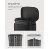 SONGMICS Soft-Close 30L Acél Pedálos Szemetes Fekete