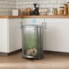 SONGMICS Premium 50L Pedálos Szemetes Rozsdamentes Acél Ezüst