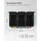 SONGMICS 3-Rekeszes Szelektív Hulladékgyűjtő Pedálos Szemetes 24L Acél Szürke