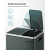 SONGMICS Dupla Szelektív Hulladékgyűjtő Acél Pedálos Szemetes 2x15L Antracitszürke