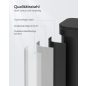SONGMICS Pedálos Szemeteskuka 20L Acél Fekete Soft-Close