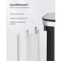 SONGMICS Pedálos Szemeteskuka 20L Rozsdamentes Acél Soft-Close Ezüst