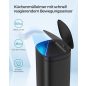 SONGMICS Szenzoros Konyhai Szemetes 50L Automata Fedéllel Fekete