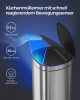 SONGMICS Automata Szenzoros Konyhai Szemetes 50L Többszínű LED Kijelzővel és Ózonos Szagtalanítóval